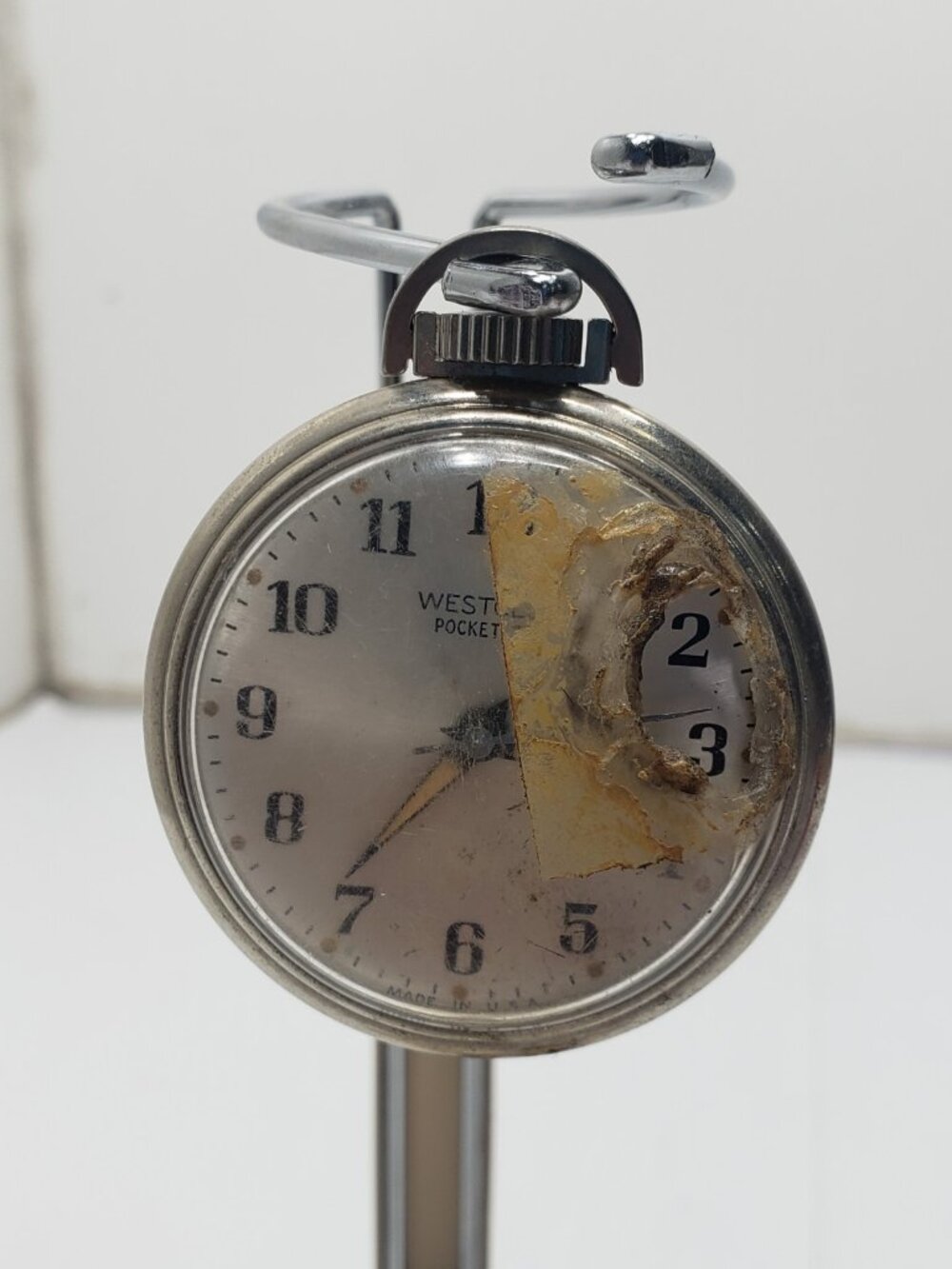 Vintage Westclox Pocket Ben Pocket Watch Floral Engraved Case Parts Repair